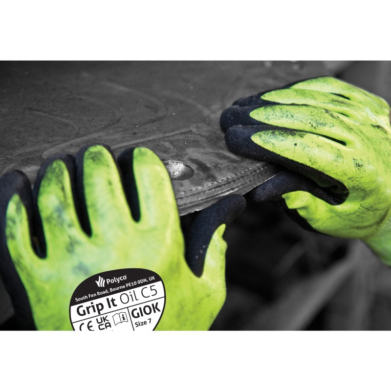 Grip It® Oil C3 Cut Resistant Dual Nitrile Coated Glove